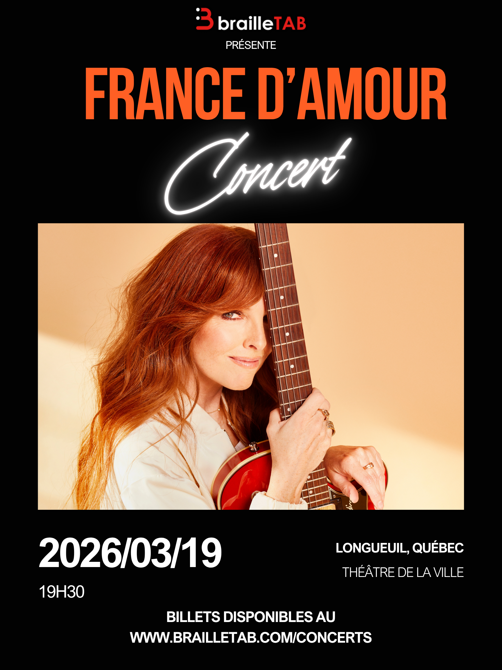 Image promotionnelle du concert bénéfice 2026 avec France D